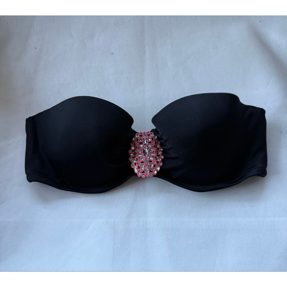 NWT Victoria’s Secret Molded Cup Underwire Strapless Swim Bikinis Top size 34C - Picture 2 of 6